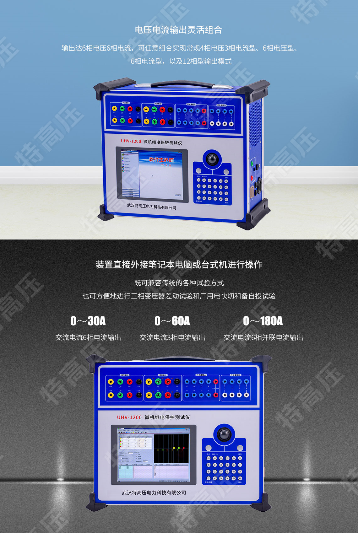HT-1200 微机继电保护测试仪6U+6I(图2)