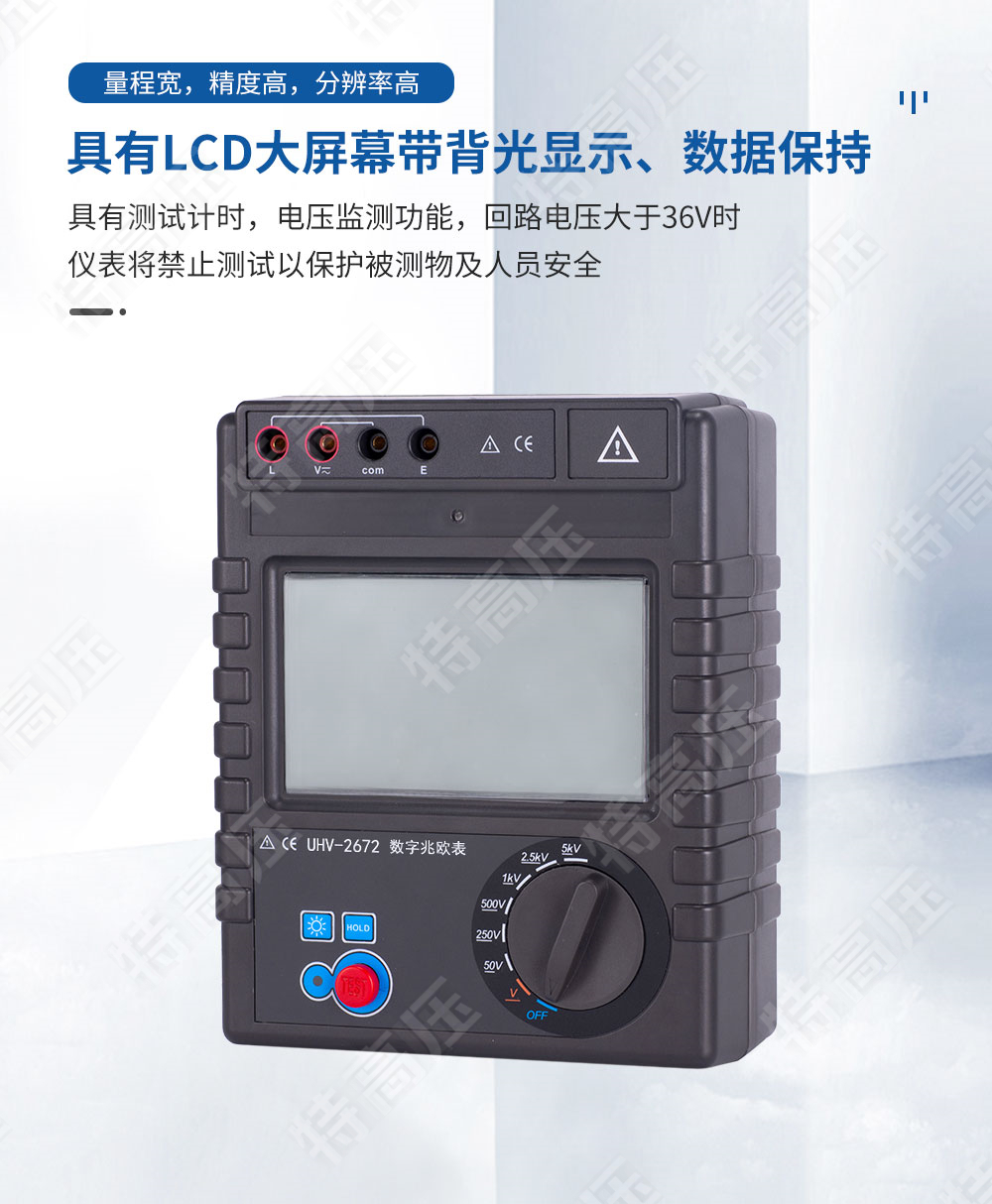 HT2672 数字兆欧表(5000V)(图2) 电子兆欧表