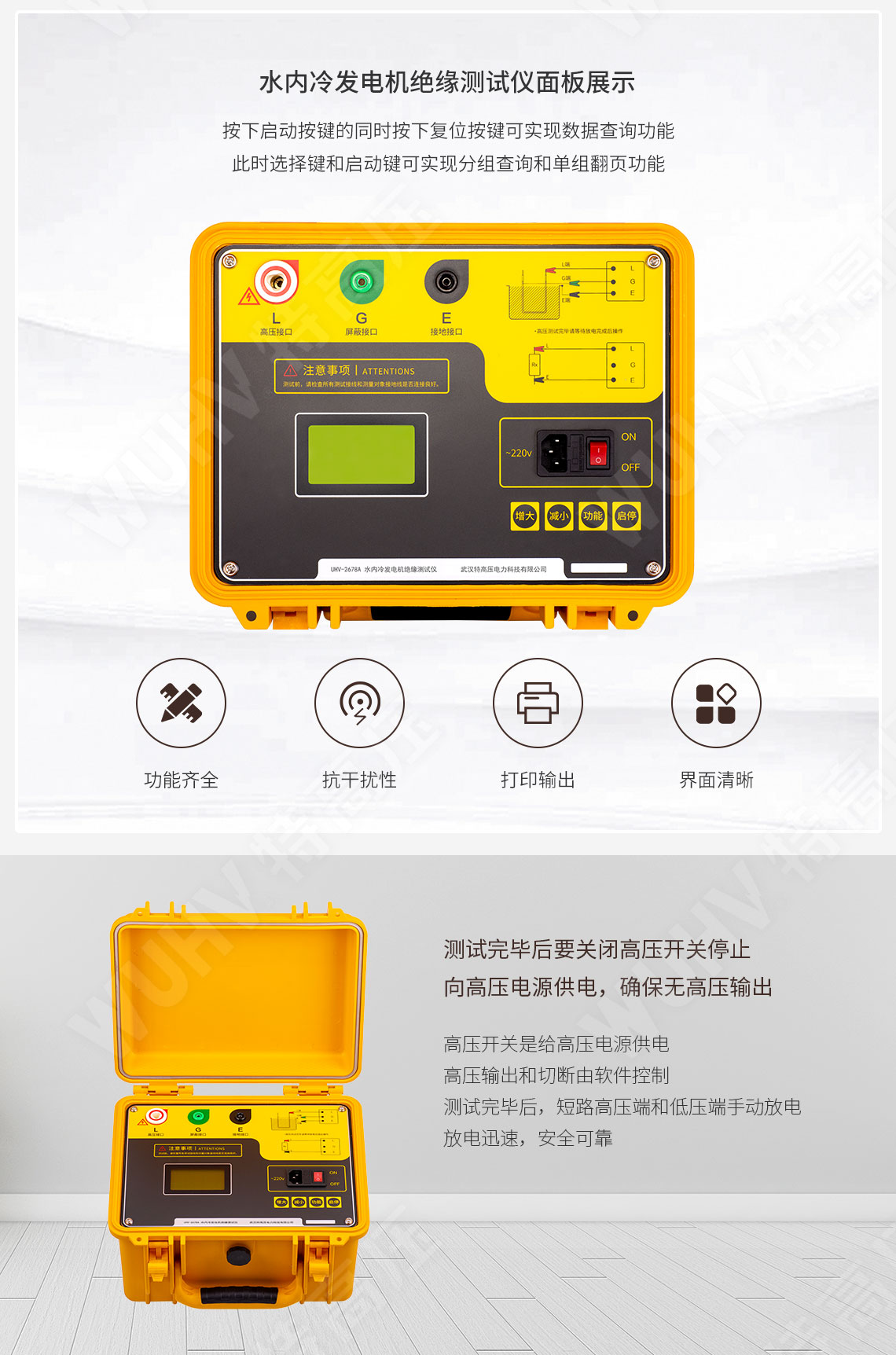 HT2678A <strong><strong>水內冷發電機絕緣測試儀</strong></strong>(圖3)